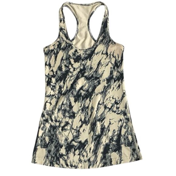 lululemon athletica Tops - Lululemon Cool Racerback Tank Great Granite Black Mojave Tan Size 4 Long Luon
